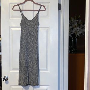 Ribbed Grey Midi Dress